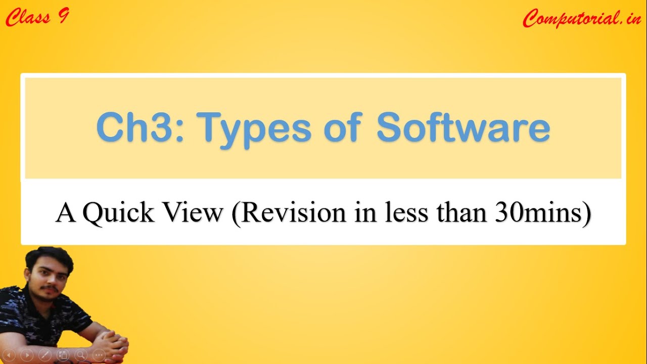 A Quick View Types of Software || Class 9