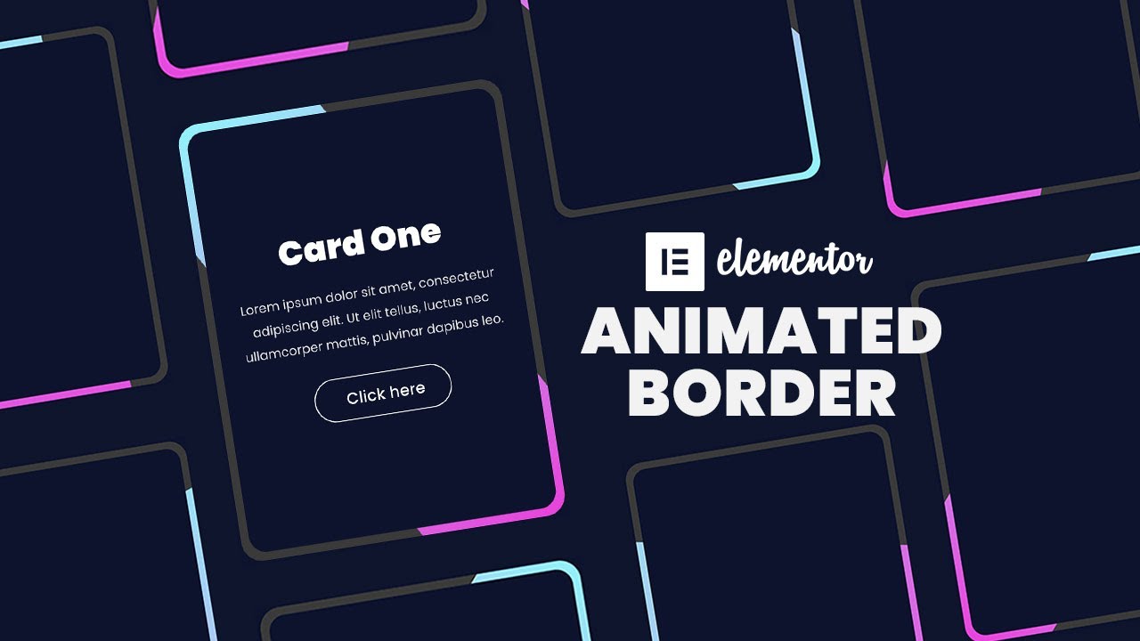 Elementor Animated Border | WordPress Elementor Pro Tutorial | Elementor