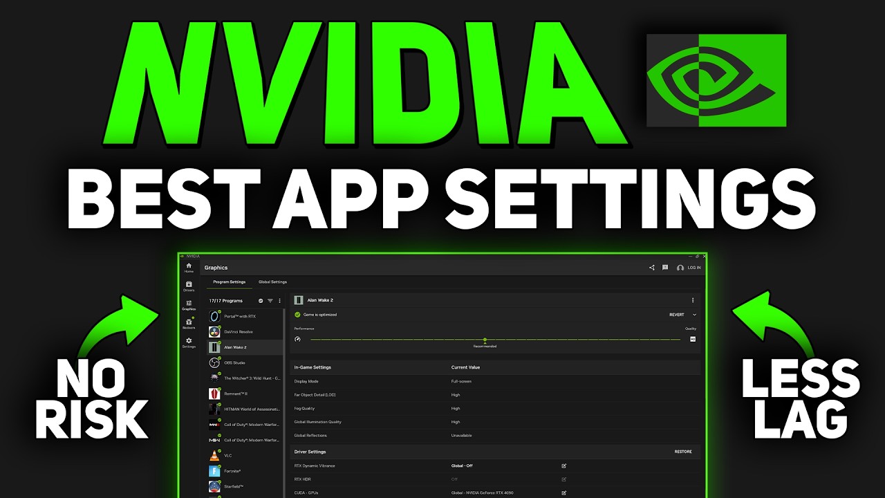 NEW Best NVIDIA App Control Panel Settings for GAMING