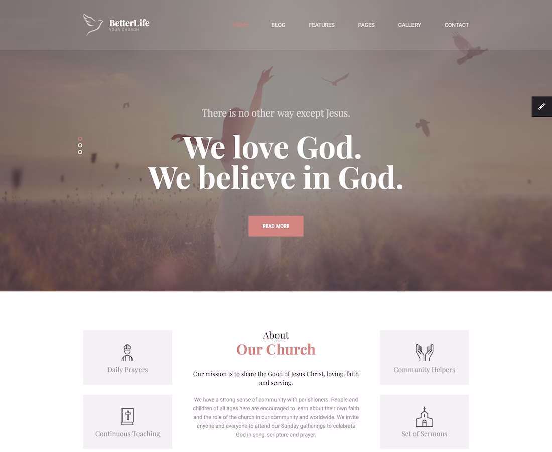 church website templates