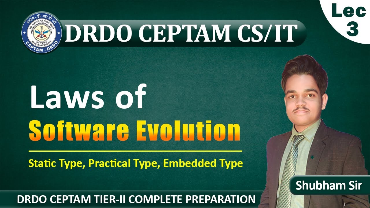 Lec-1.3: Software Evolution Laws| S-Type, P-Type, E-Type| Lehman Three Laws