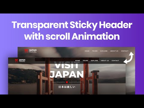 How to create a Transparent Sticky Header in WordPress with