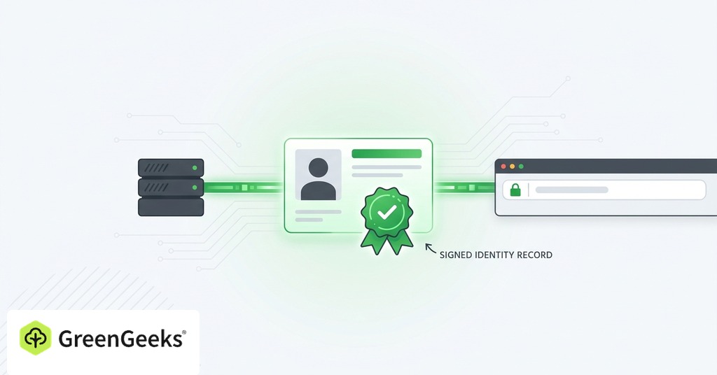 GreenGeeks illustration of a certificate is a signed identity record for what is an ssl certificate and why does your website need one